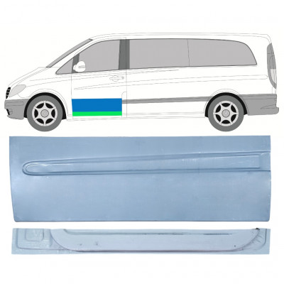 Panou de reparație ușă față interior + exterior pentru Mercedes Vito 2003-2014 / Stânga / Set 12646