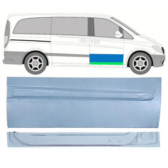 MERCEDES VITO 2003-2014 UŞĂ FRONTAL INTERIOR + EXTERIOR PANOU DE REPARATII / A STABILIT / DREAPTA