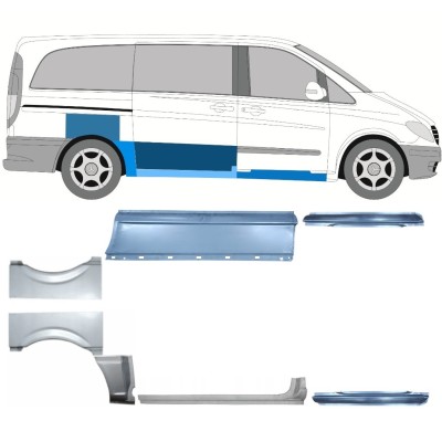 Set panouri de reparare pentru Mercedes Vito W639 2003-2014 / Stânga+Dreapta / 14790