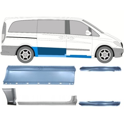 Set panouri de reparare pentru Mercedes Vito W639 2003-2014 / Stânga+Dreapta / 14789