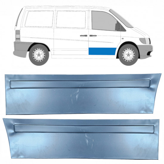 Reparație exterior ușă față pentru Mercedes Vito 1996-2003 / Stânga+Dreapta / Set 9788