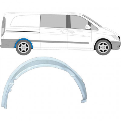 Reparație aripă spate interior pentru Mercedes Vito 2003-2010 / Dreapta 6804