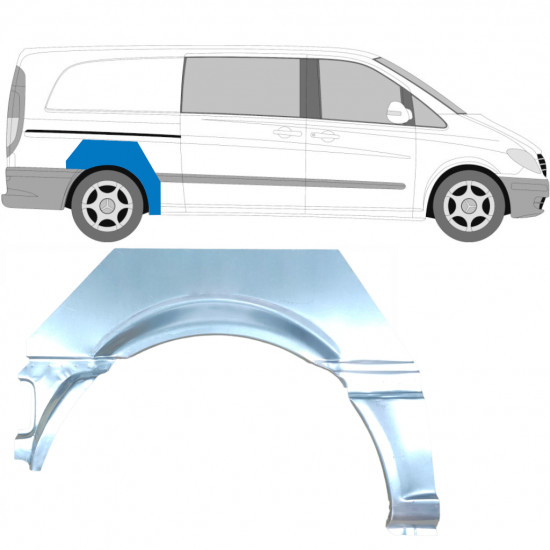 MERCEDES VITO 2003-2010 SEGMENT REPARAȚIE ARIPĂ SPATE / DREAPTA