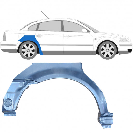 VW PASSAT B5 1996-2005 SEGMENT REPARAȚIE ARIPĂ SPATE / DREAPTA