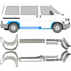 Reparație prag + aripă față + aripă spate pentru Volkswagen Transporter T4 1990-2003 / Set 7147