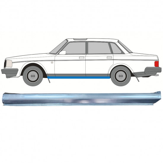 Panou de reparare prag inferior for Volvo 240 1975-1993 / Stânga 12774