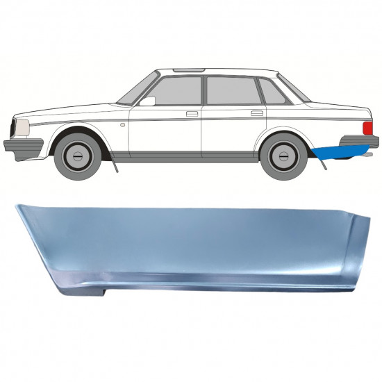 Segment reparație aripă spate for Volvo 240 1975-1978 / Stânga 12784