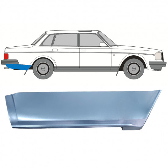 Segment reparație aripă spate for Volvo 240 1975-1978 / Dreapta 12783