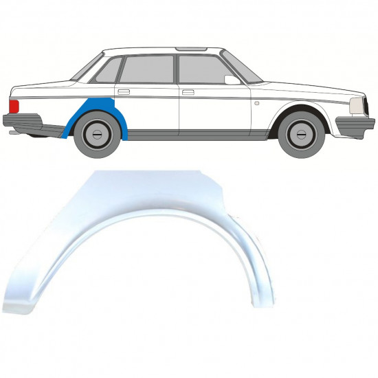 VOLVO 240 1979-1993 SEGMENT REPARAȚIE ARIPĂ SPATE / DREAPTA