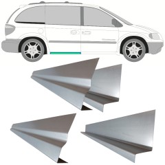 Reparație prag ușă glisantă interior + exterior pentru Chrysler Voyager 2000-2008 / Stânga = Dreapta (simetric) / Set 11195
