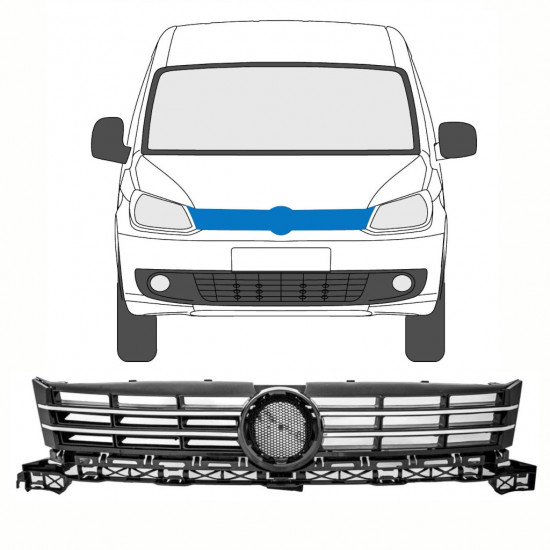 VOLKSWAGEN CADDY 2010-2015 GRILA CROM