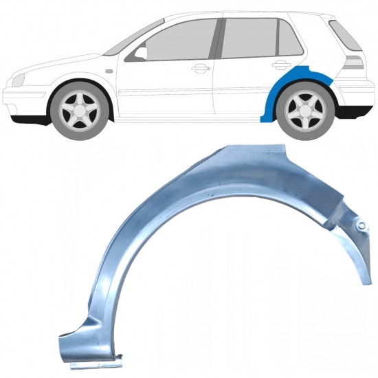 VW GOLF 4 1997- 5 UŞĂ SEGMENT REPARAȚIE ARIPĂ SPATE / STÂNGA