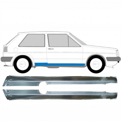 Reparație prag pentru VW Golf 2 1982- / Stânga+Dreapta / Set 9407