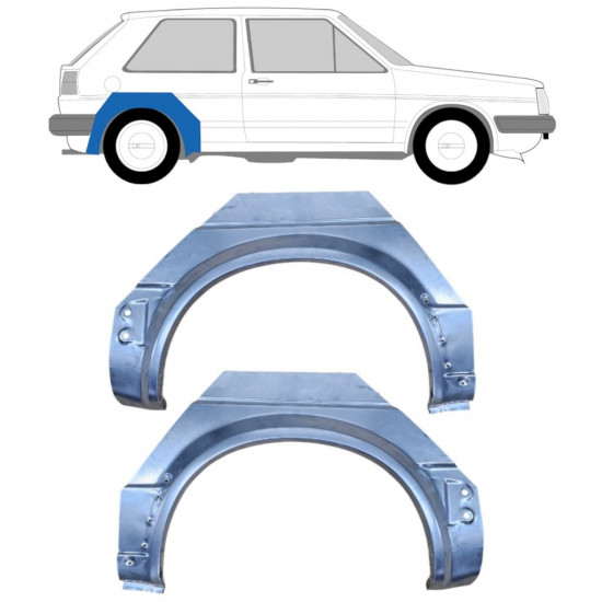 Reparație aripă spate pentru VW Golf 2 1982- / Stânga+Dreapta / Set 9626