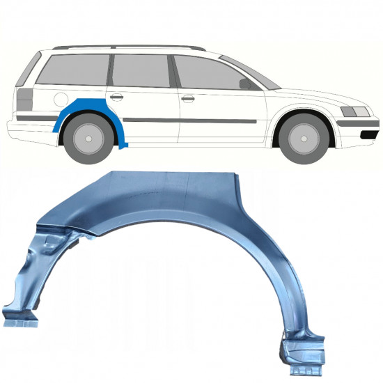 VW PASSAT B5 1996-2005 COMBI SEGMENT REPARAȚIE ARIPĂ SPATE / DREAPTA