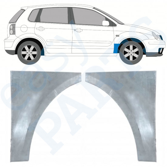 Panou de reparație aripă față pentru VW Polo 2001-2009 / Stânga+Dreapta / Set 9733