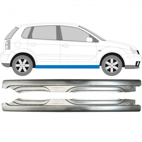 Reparație prag pentru VW Polo 2001-2009 / Stânga+Dreapta / Set 10095