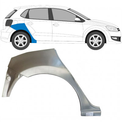 VW POLO 2009-2017 SEGMENT REPARAȚIE ARIPĂ SPATE / DREAPTA