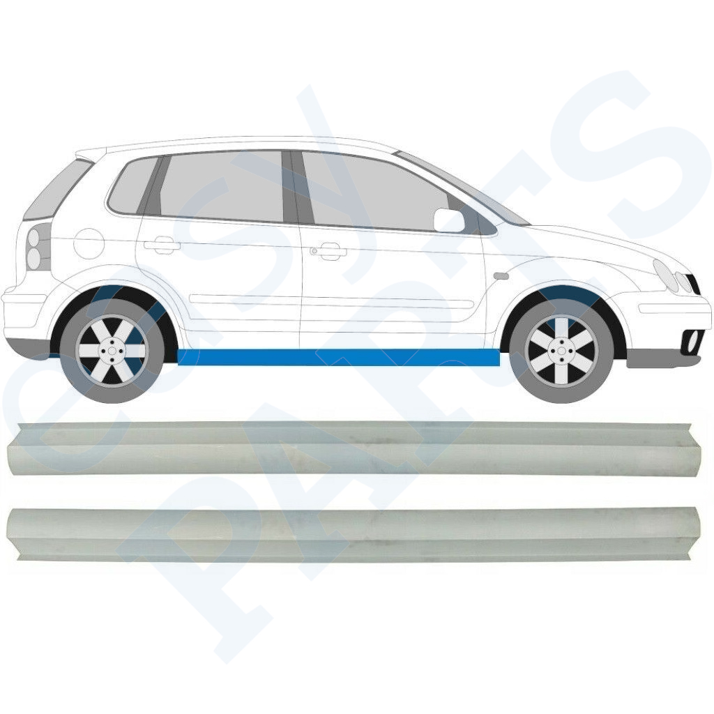 Reparație Prag Pentru Vw Polo 2001-2009 / Stânga = Dreapta (Simetric) / Set 10491