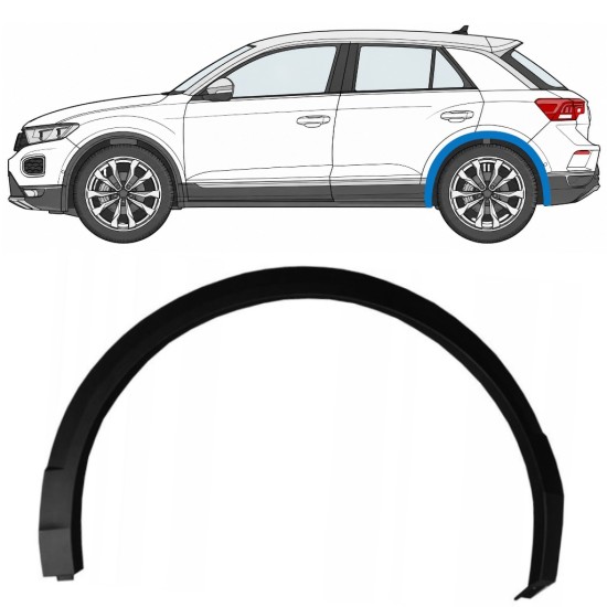 Bandou lateral aripă spate pentru Volkswagen T-Roc 2017- / Stânga 17030