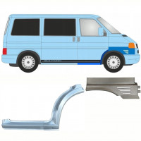 Reparație prag + pasaj roată față + aripă față pentru VW Transporter T4 Caravelle 1996- / Dreapta / Set 10043