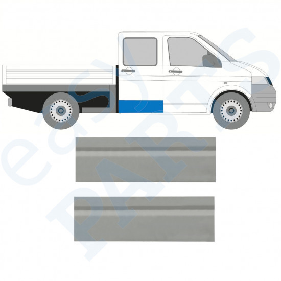 VW T5 2003-2015 CABINĂĂĂ DUBBLĂ SPATE UŞĂ STIKNING PANEL / DREAPTA = STÂNGA / A STABILIT