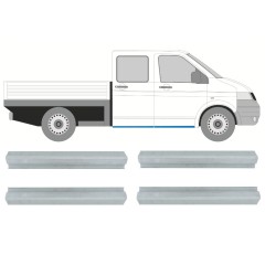 Reparație prag față + spate pentru Volkswagen Transporter T5 2003-2015 / Stânga+Dreapta / Set 9696