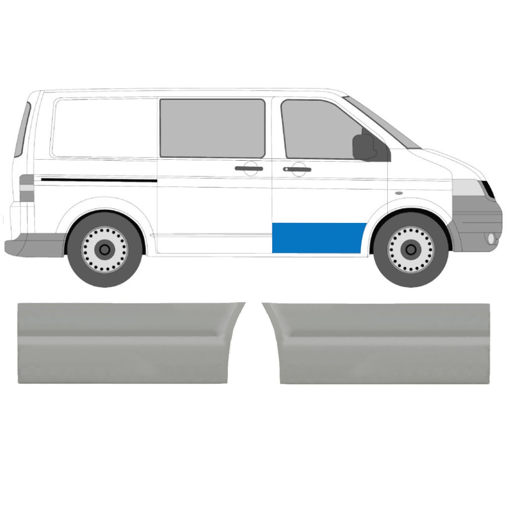 VW T5 2003-2015 ORNAMENTUL UȘII DIN FAȚĂ / A STABILIT
