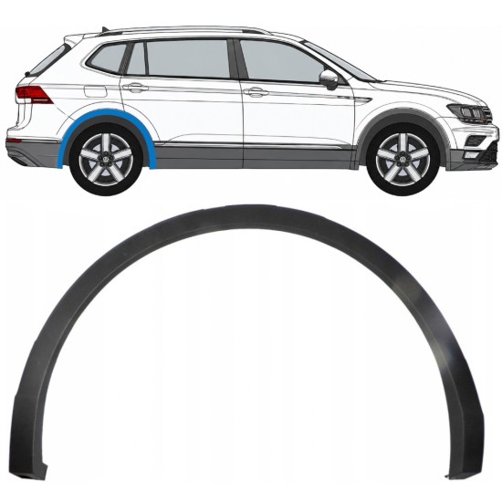 Bandou lateral aripă spate pentru Volkswagen Tiguan 2016-2024 Allspace / Dreapta 8193