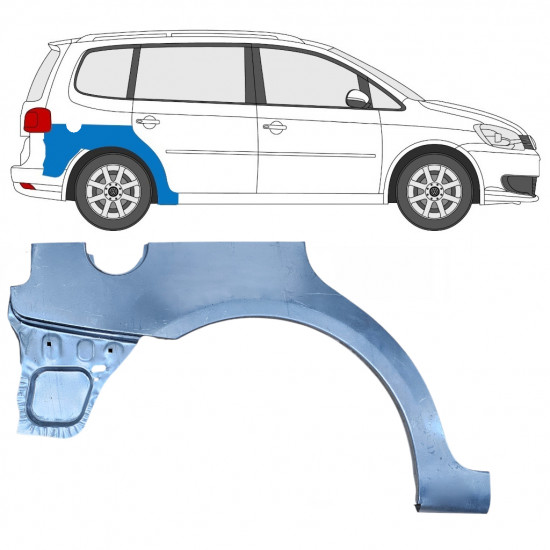 VW TOURAN 2010-2015 SEGMENT REPARAȚIE ARIPĂ SPATE / DREAPTA