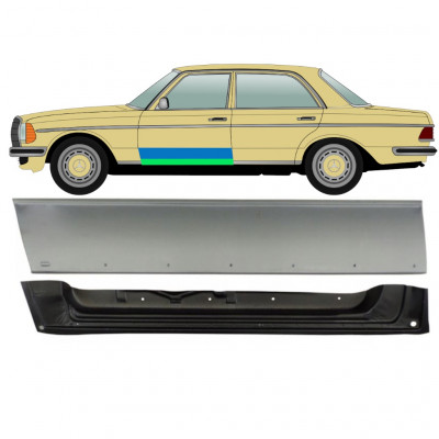 Panou de reparație ușă față interior + exterior pentru Mercedes W123 1975-1985 / Stânga / Set 9909