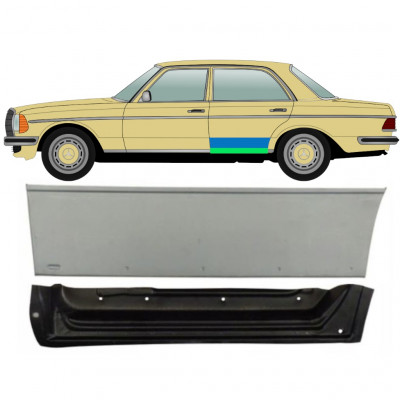 Reparație interior + exterior ușă spate pentru Mercedes W123 1975-1985 / Stânga / Set 9911