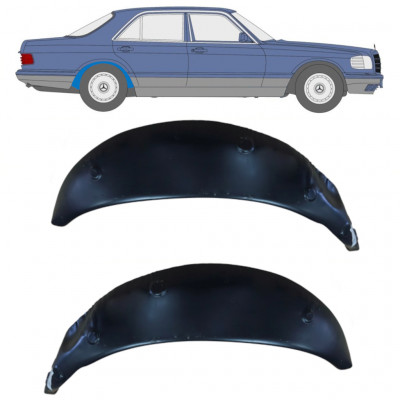 Reparație aripă interioară spate pentru Mercedes S-class 1979-1991 / Stânga+Dreapta / Set 10533