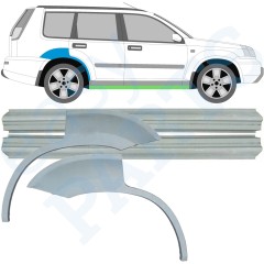 Reparație prag + aripă spate pentru Nissan X-Trail 2001-2007 / Stânga+Dreapta / Set 9638
