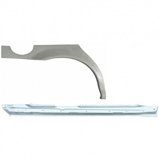 Reparație prag + aripă spate pentru Jaguar X-Type 2001-2009 / Dreapta / Set 12620