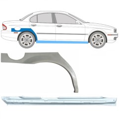 Reparație prag + aripă spate pentru Jaguar X-Type CF-1 2001-2009 / Dreapta / Set 12620
