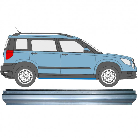 Reparație prag pentru Skoda Yeti 2009- / Stânga = Dreapta (simetric) 7201