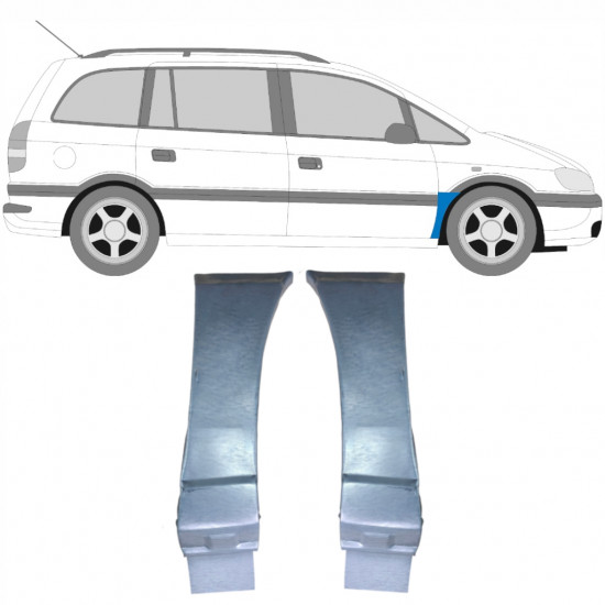 Panou de reparație aripă față pentru Opel Zafira 1999-2005 / Stânga+Dreapta / Set 9404