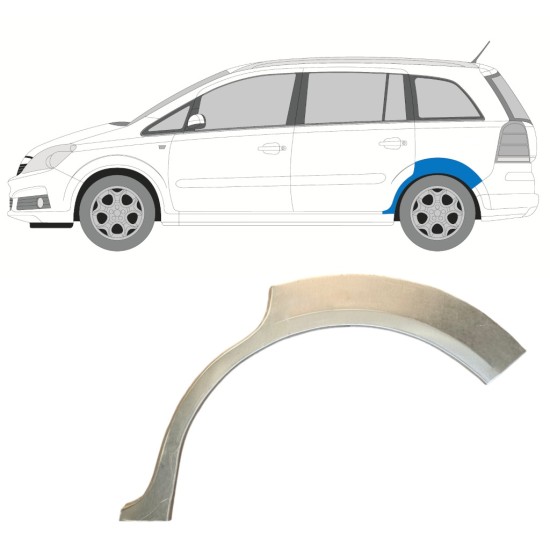 Reparație aripă spate pentru Opel Zafira B 2005-2012 / Stânga 14757 Reparație aripă spate pentru Opel Zafira B 2005-2012 / Stânga 14757