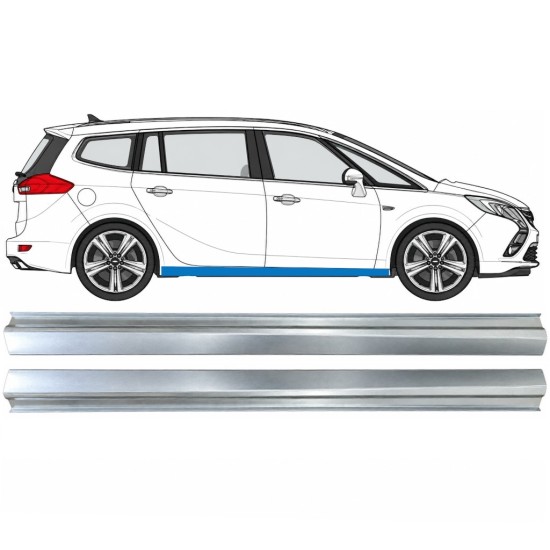 Reparație prag partea inferioară pentru Opel Zafira C 2012-2019 / Stânga+Dreapta / Set 17041