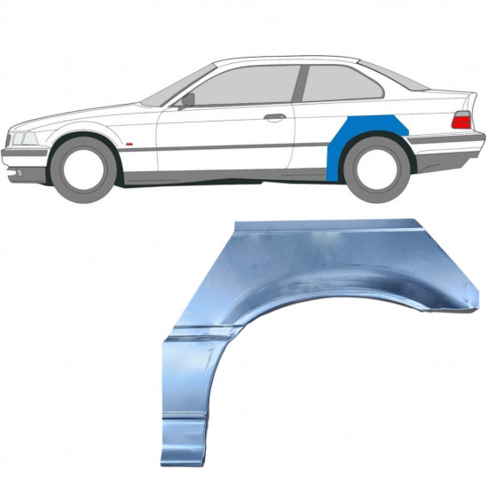 BMW E36 3 COUPE CABRIO 1990-2000 SEGMENT REPARAȚIE ARIPĂ SPATE / STÂNGA